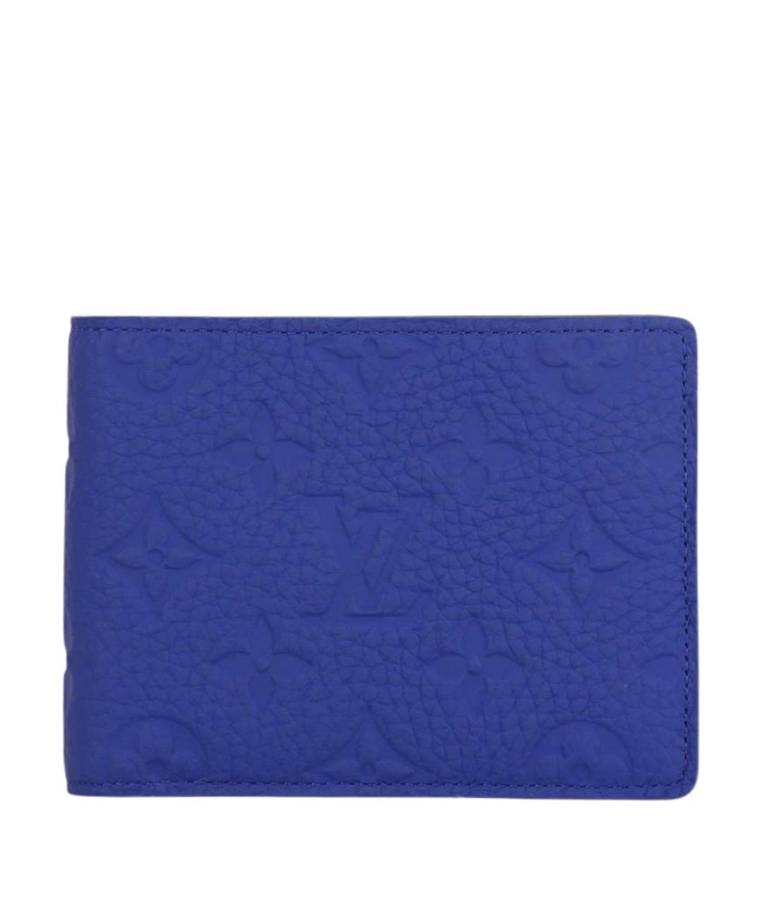 LOUIS VUITTON Синий кожаный кошелек, фото 1