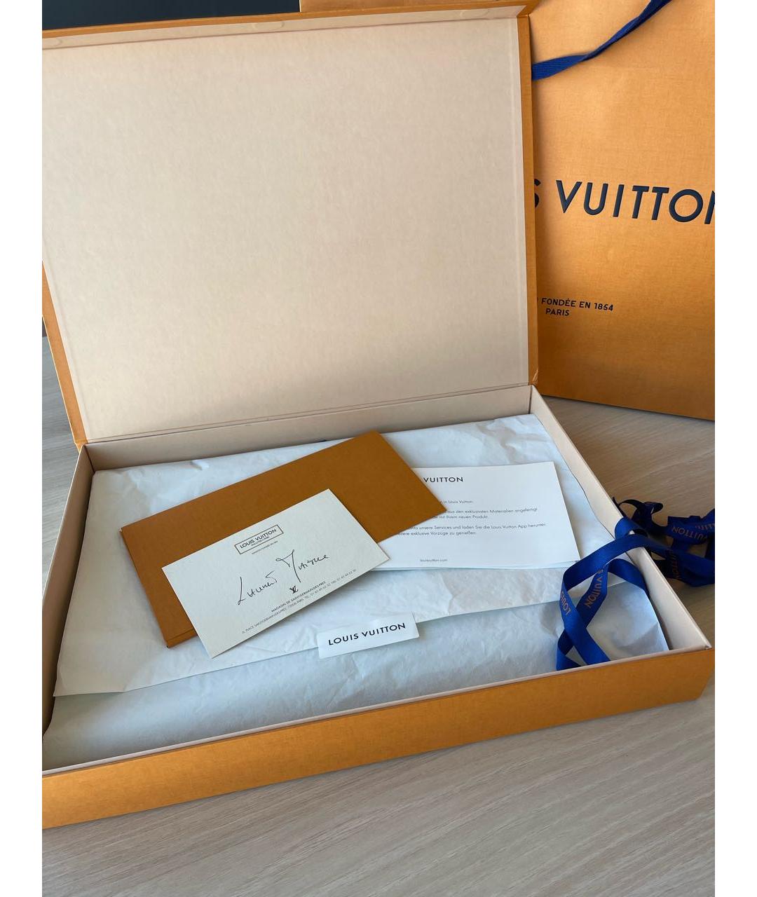 LOUIS VUITTON Голубой шерстяной платок, фото 8