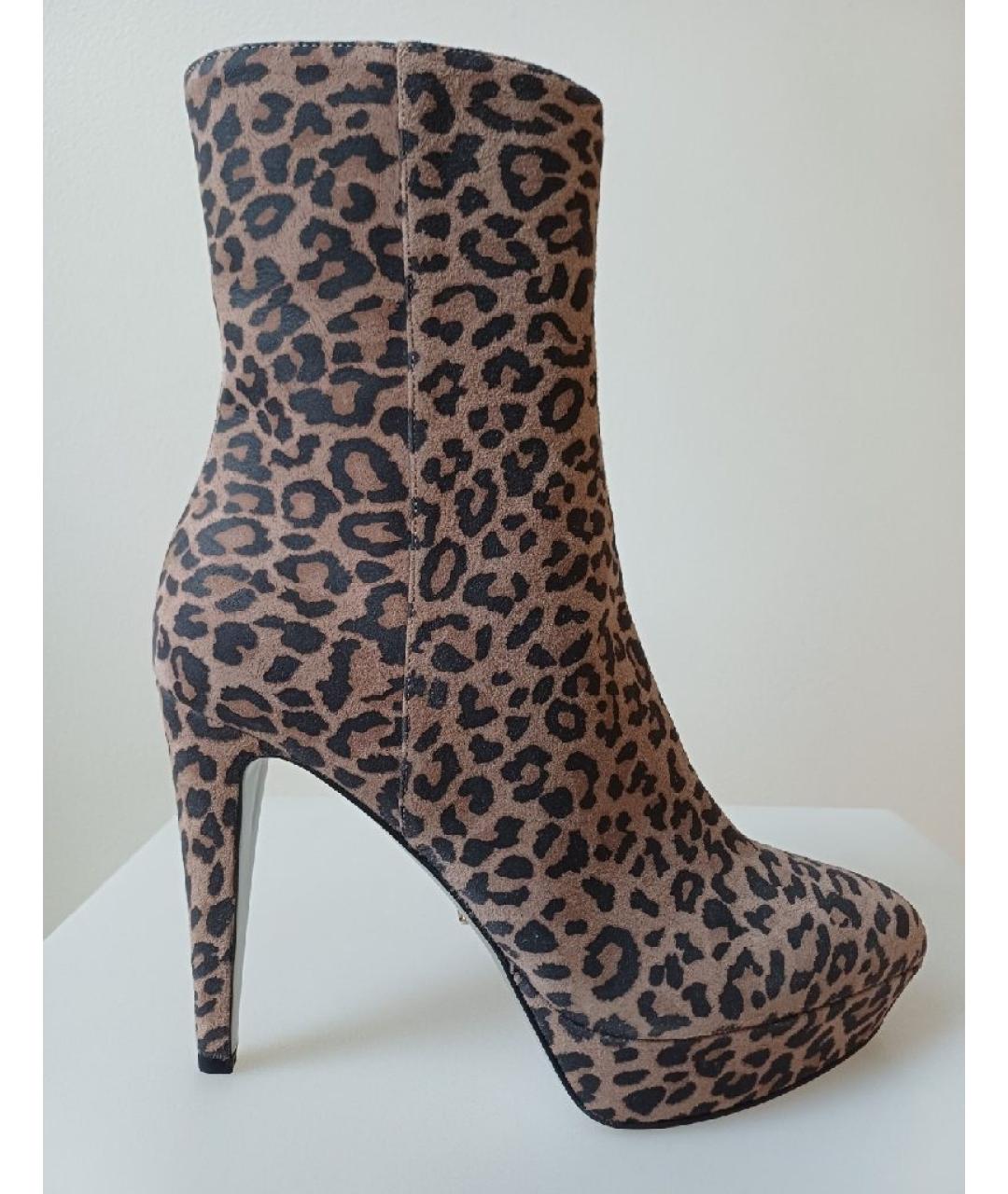 SERGIO ROSSI Коричневые замшевые ботильоны, фото 9