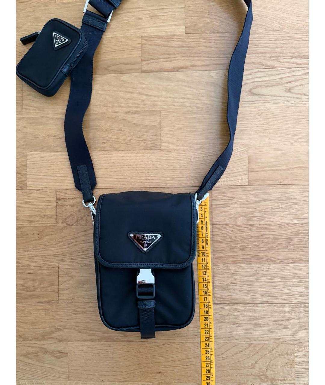 PRADA Черная синтетическая сумка на плечо, фото 5