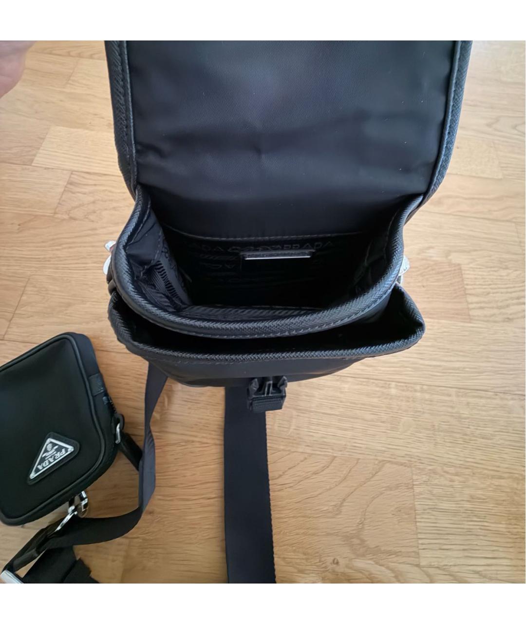 PRADA Черная синтетическая сумка на плечо, фото 4