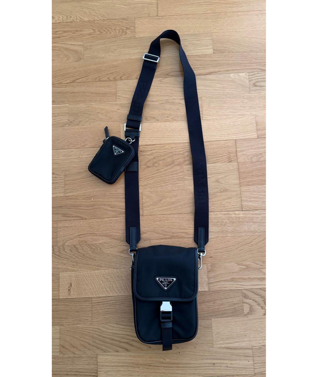 PRADA Черная синтетическая сумка на плечо, фото 9