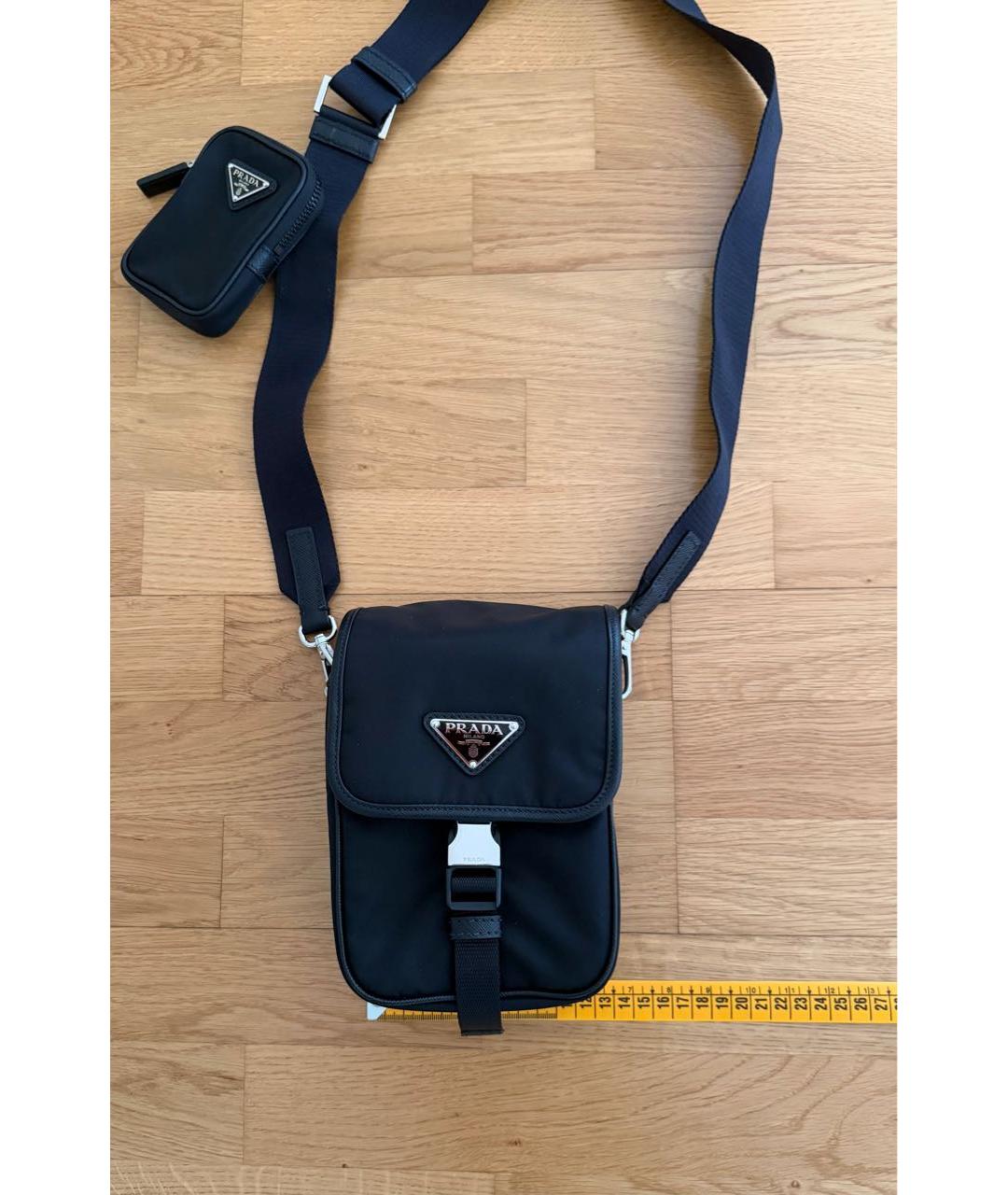 PRADA Черная синтетическая сумка на плечо, фото 6