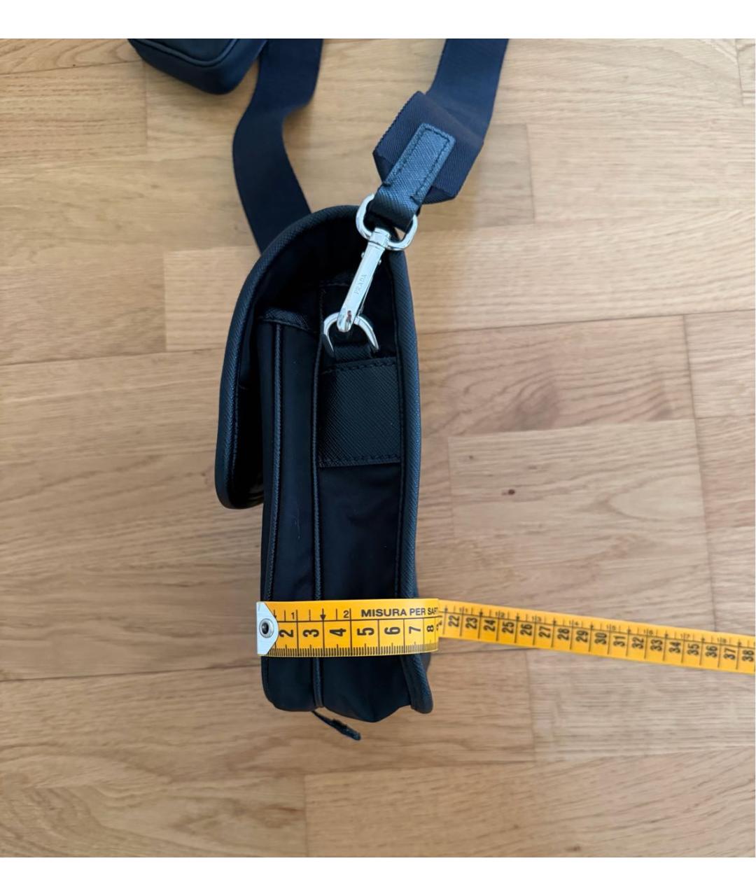 PRADA Черная синтетическая сумка на плечо, фото 7