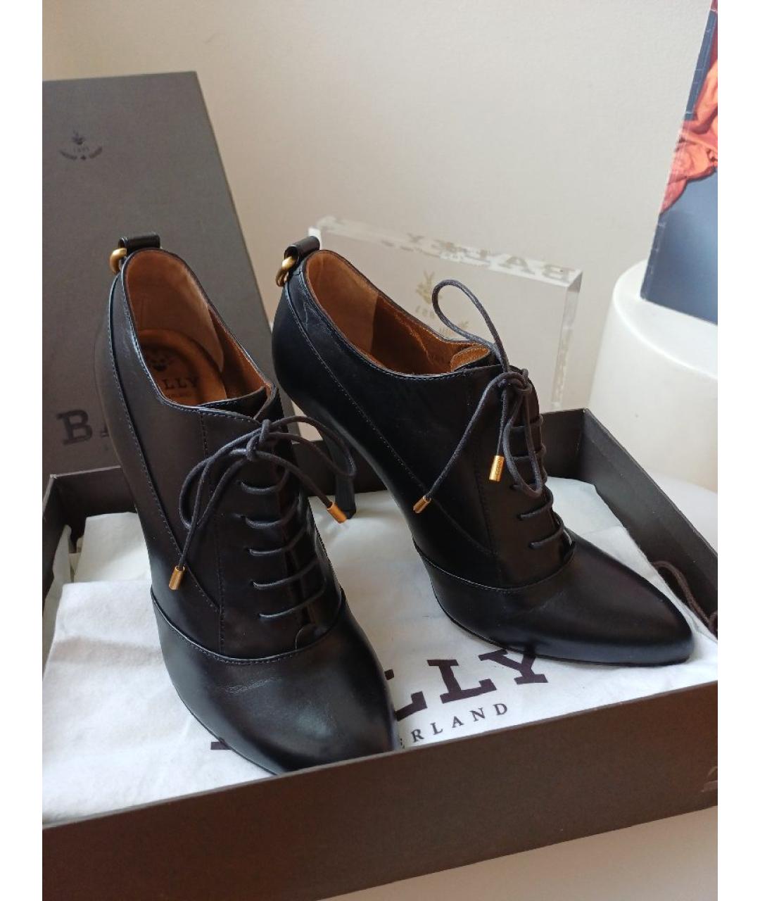 BALLY Черные кожаные ботильоны, фото 4