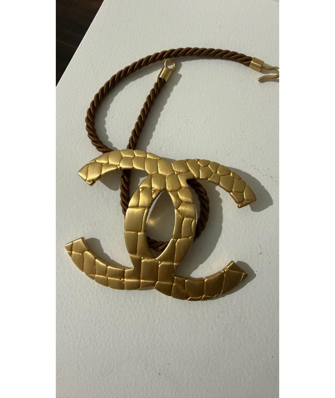 CHANEL Золотая латунная подвеска, фото 4