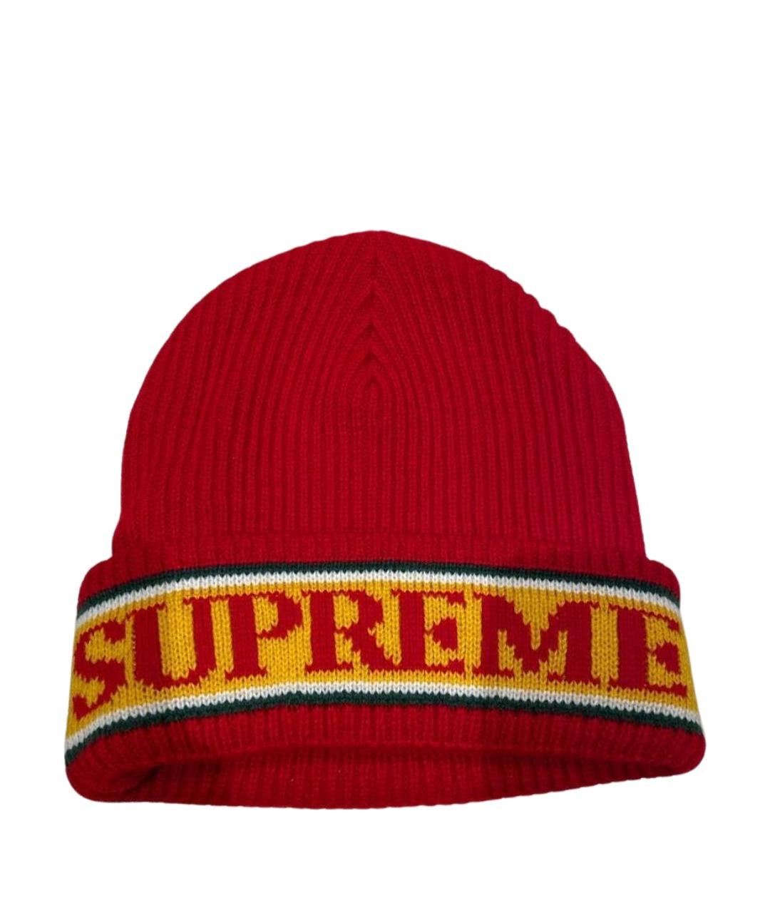 SUPREME Красная шерстяная шапка, фото 1