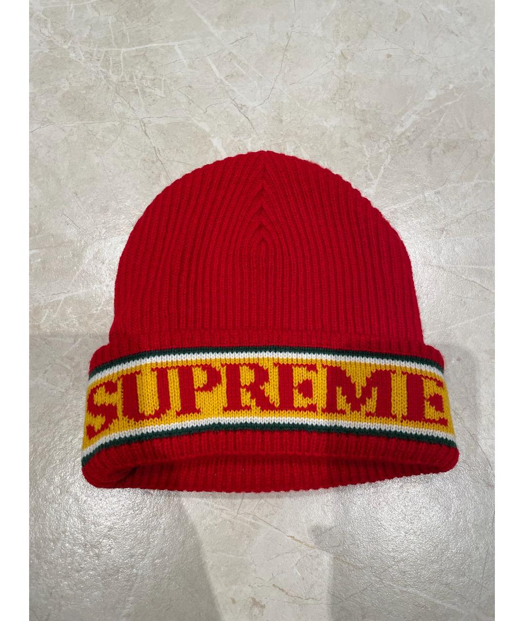SUPREME Красная шерстяная шапка, фото 3