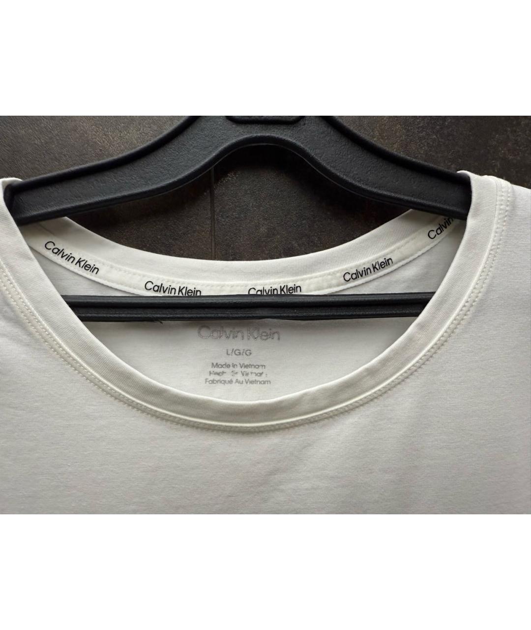 CALVIN KLEIN Белая футболка, фото 4