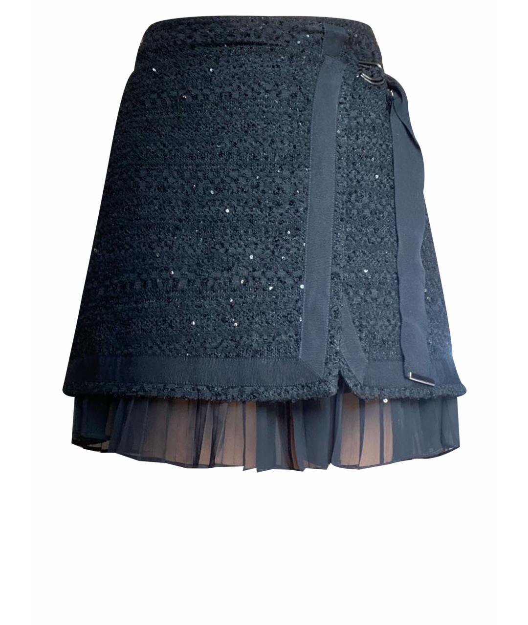 KARL LAGERFELD Черная полиамидовая юбка миди, фото 1