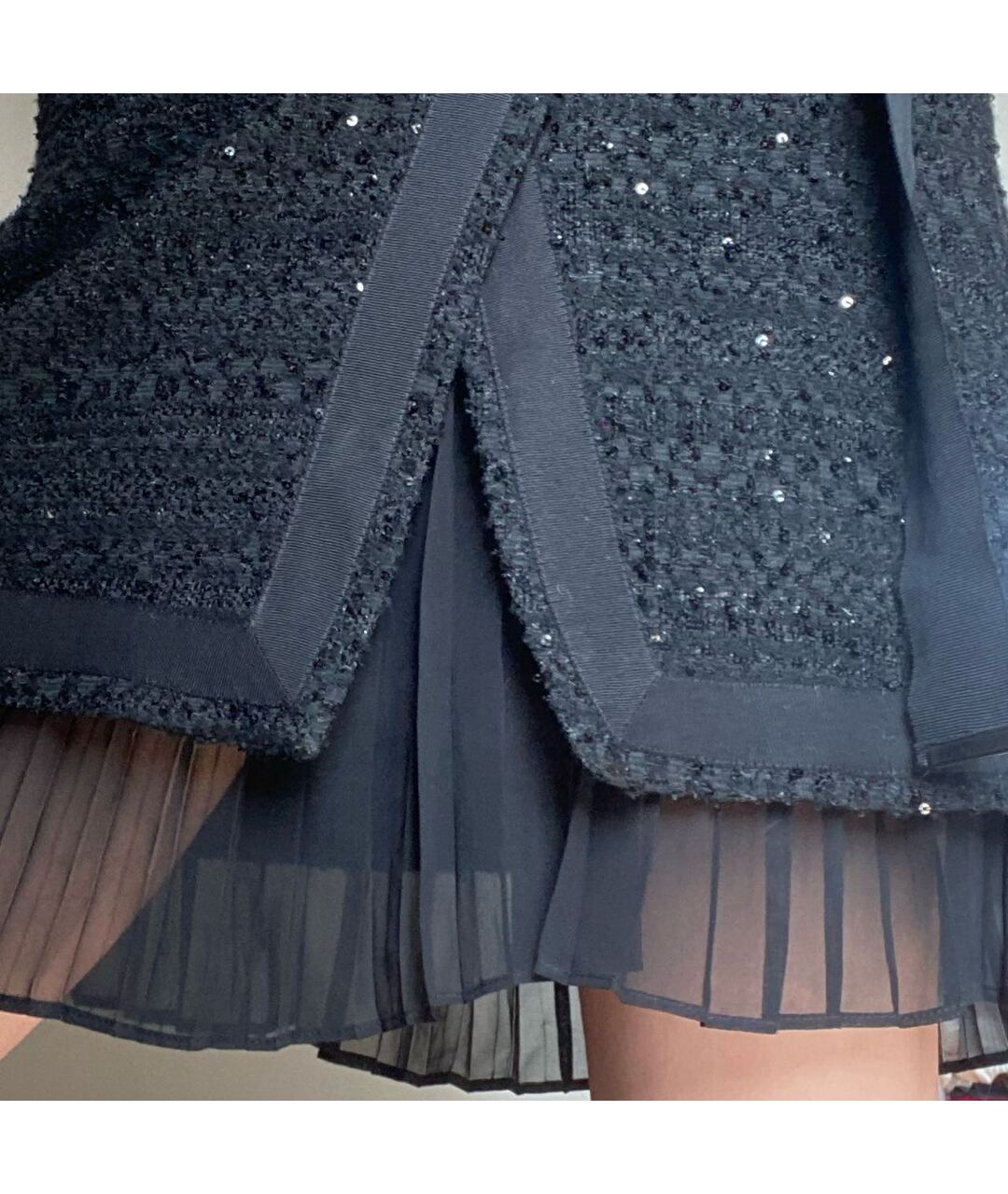 KARL LAGERFELD Черная полиамидовая юбка миди, фото 4