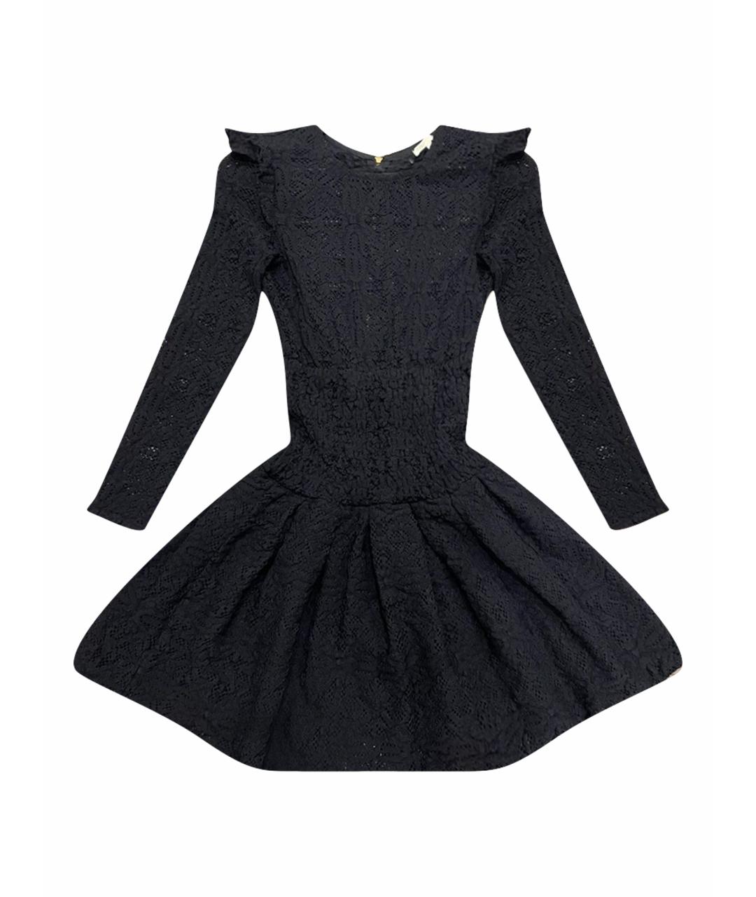 MAJE Черное кружевное коктейльное платье, фото 1