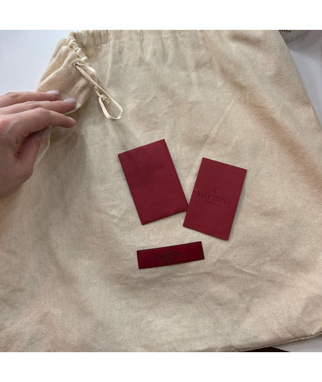 VALENTINO Белая кожаная сумка с короткими ручками, фото 8