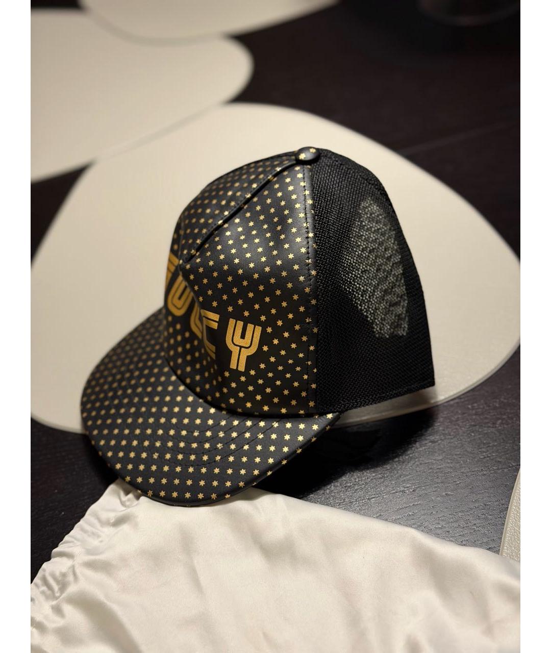 GUCCI Черная кожаная кепка, фото 4