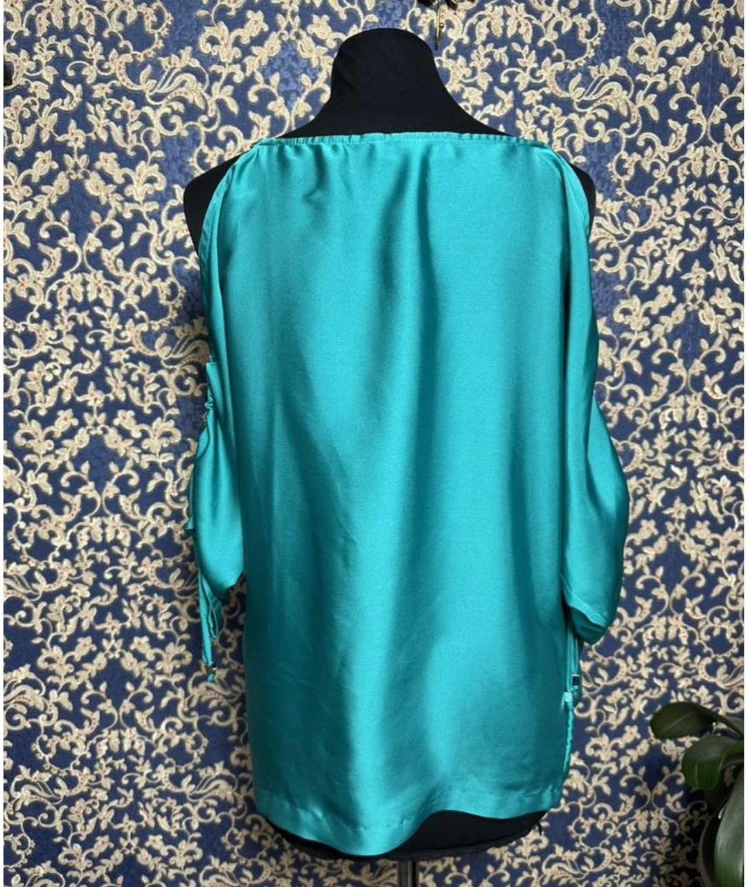 MICHAEL KORS Бирюзовая полиэстеровая блузы, фото 2