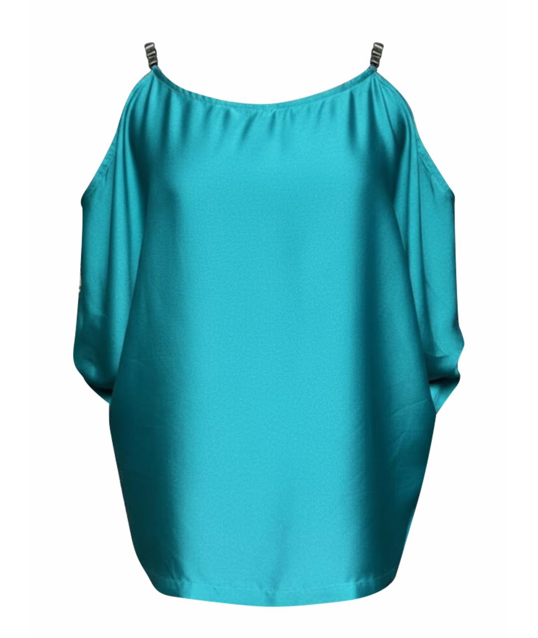 MICHAEL KORS Бирюзовая полиэстеровая блузы, фото 1