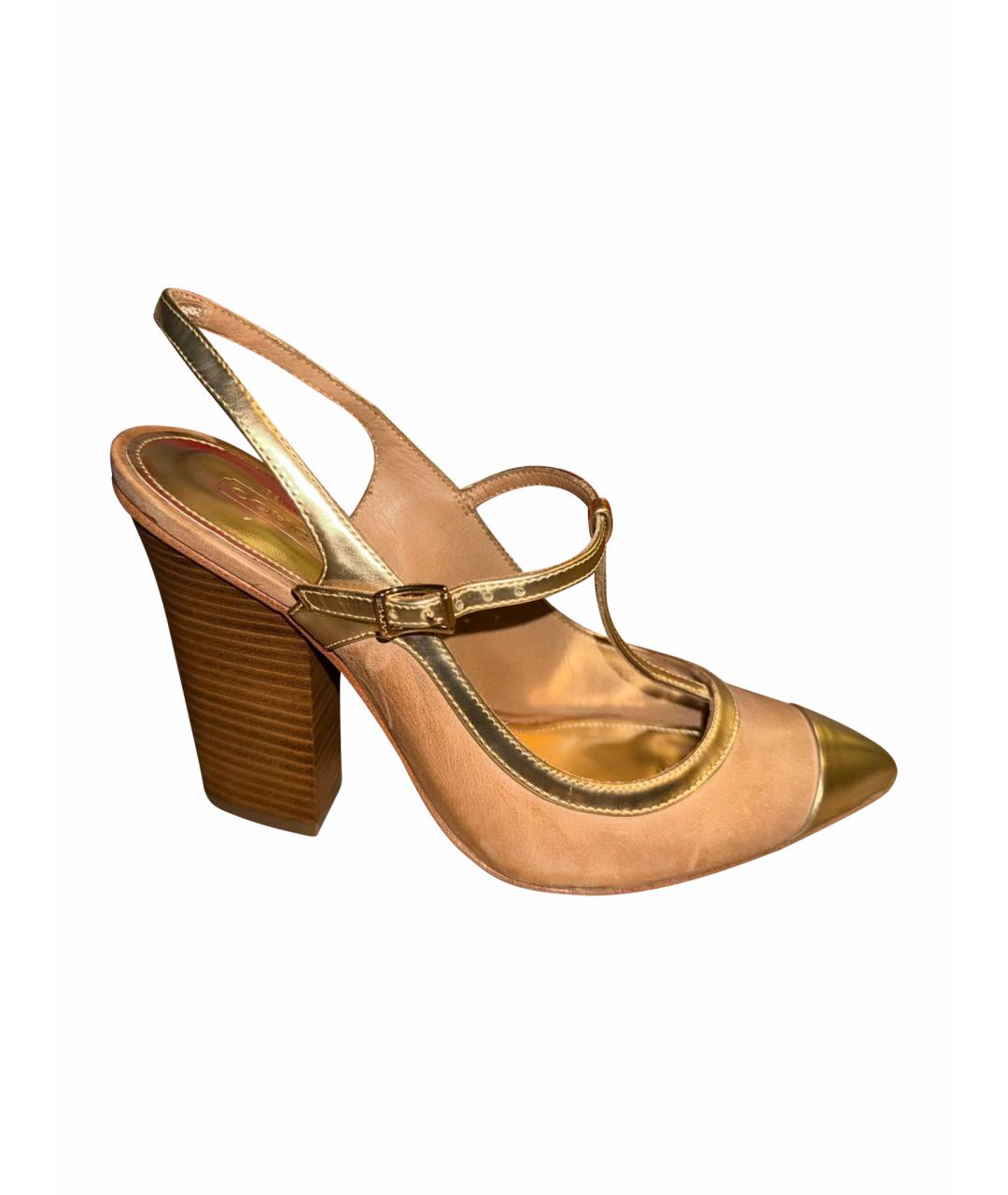 COACH Бежевые кожаные туфли, фото 1