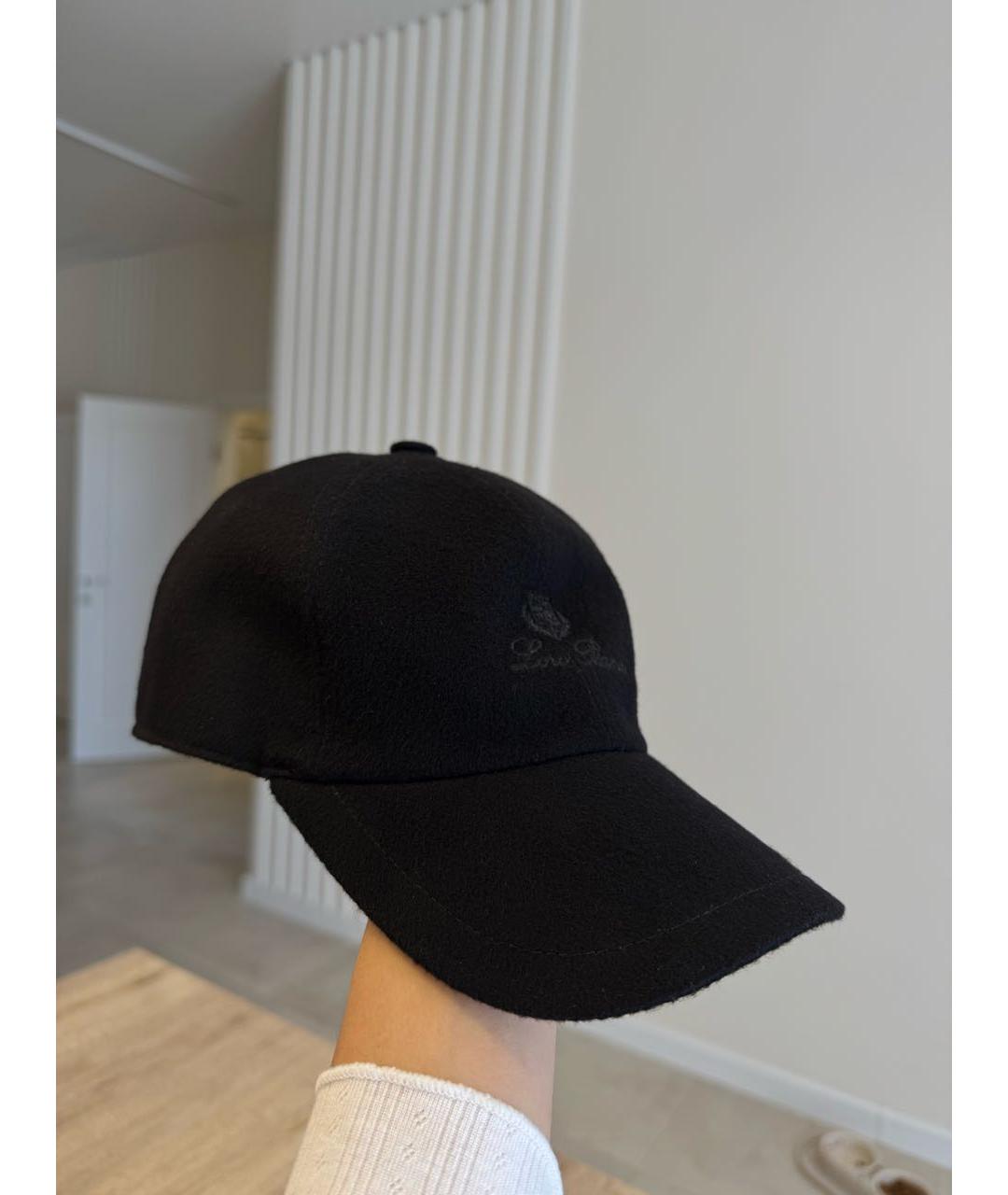 LORO PIANA Черная кашемировая кепка/бейсболка, фото 8