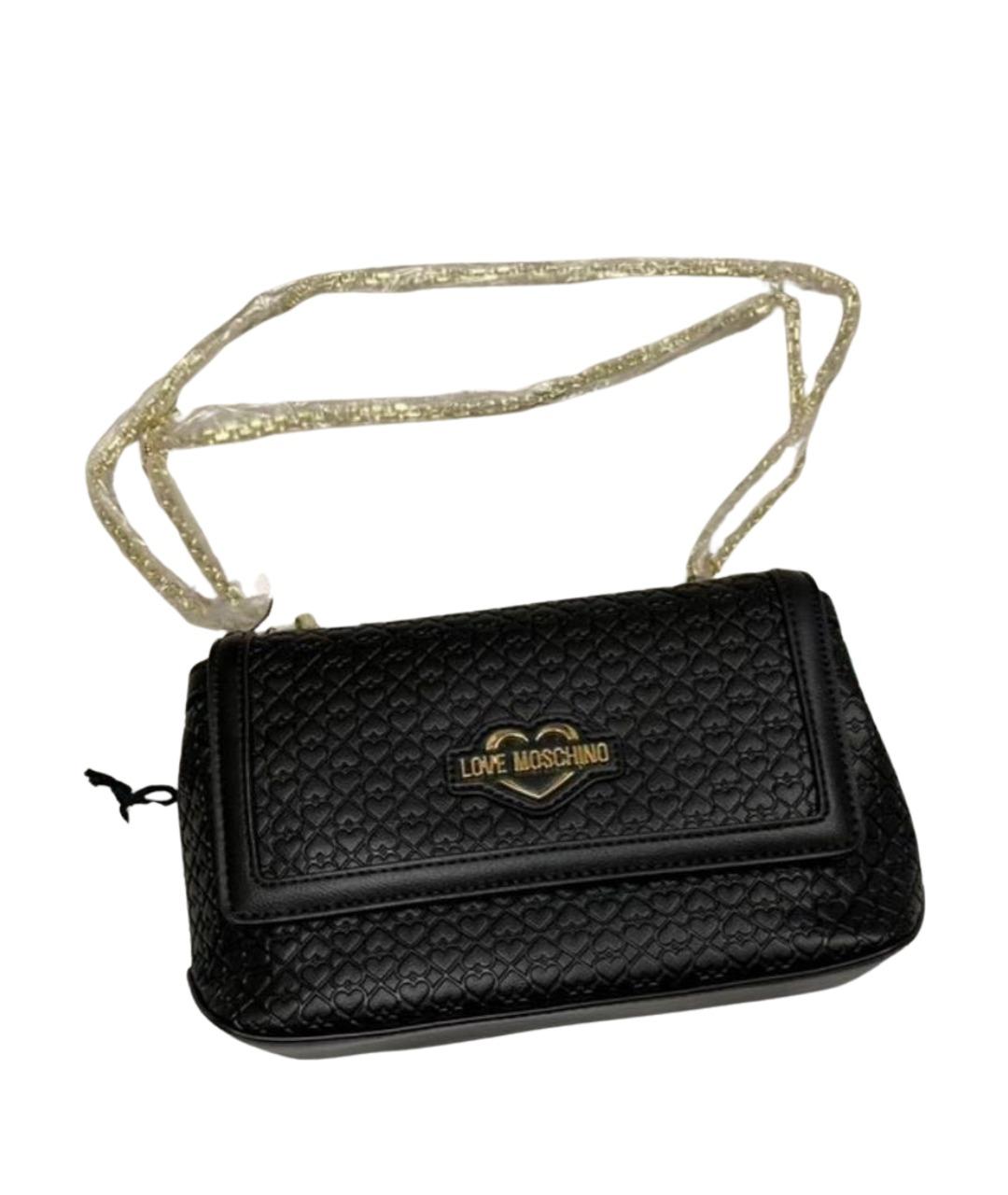 LOVE MOSCHINO Черная сумка через плечо из искусственной кожи, фото 1