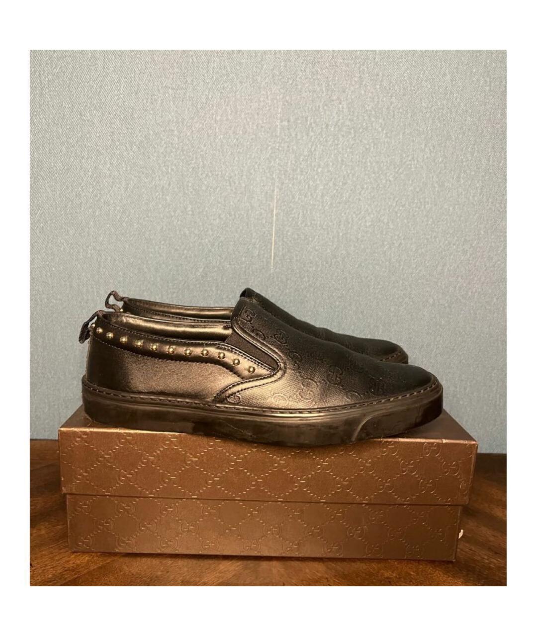 GUCCI Черные кожаные лоферы, фото 5