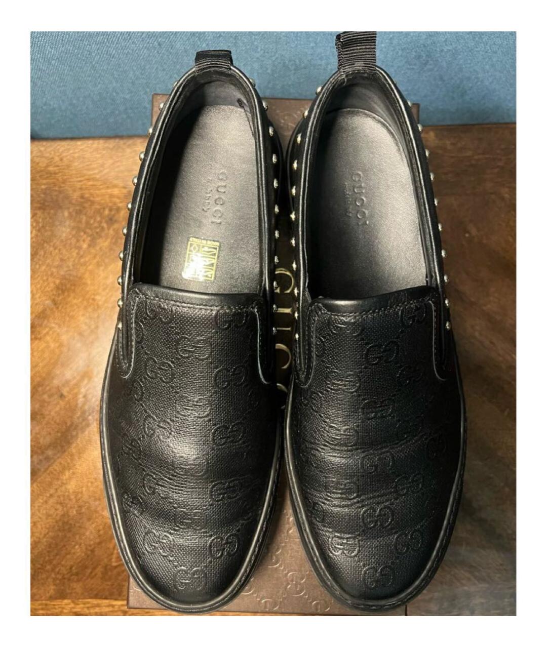 GUCCI Черные кожаные лоферы, фото 3