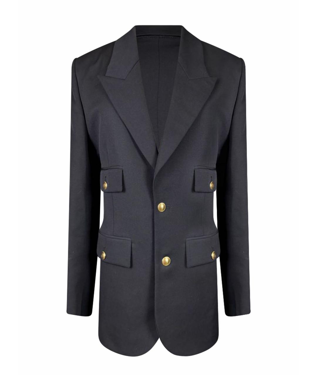 SAINT LAURENT Черный шерстяной жакет/пиджак, фото 1