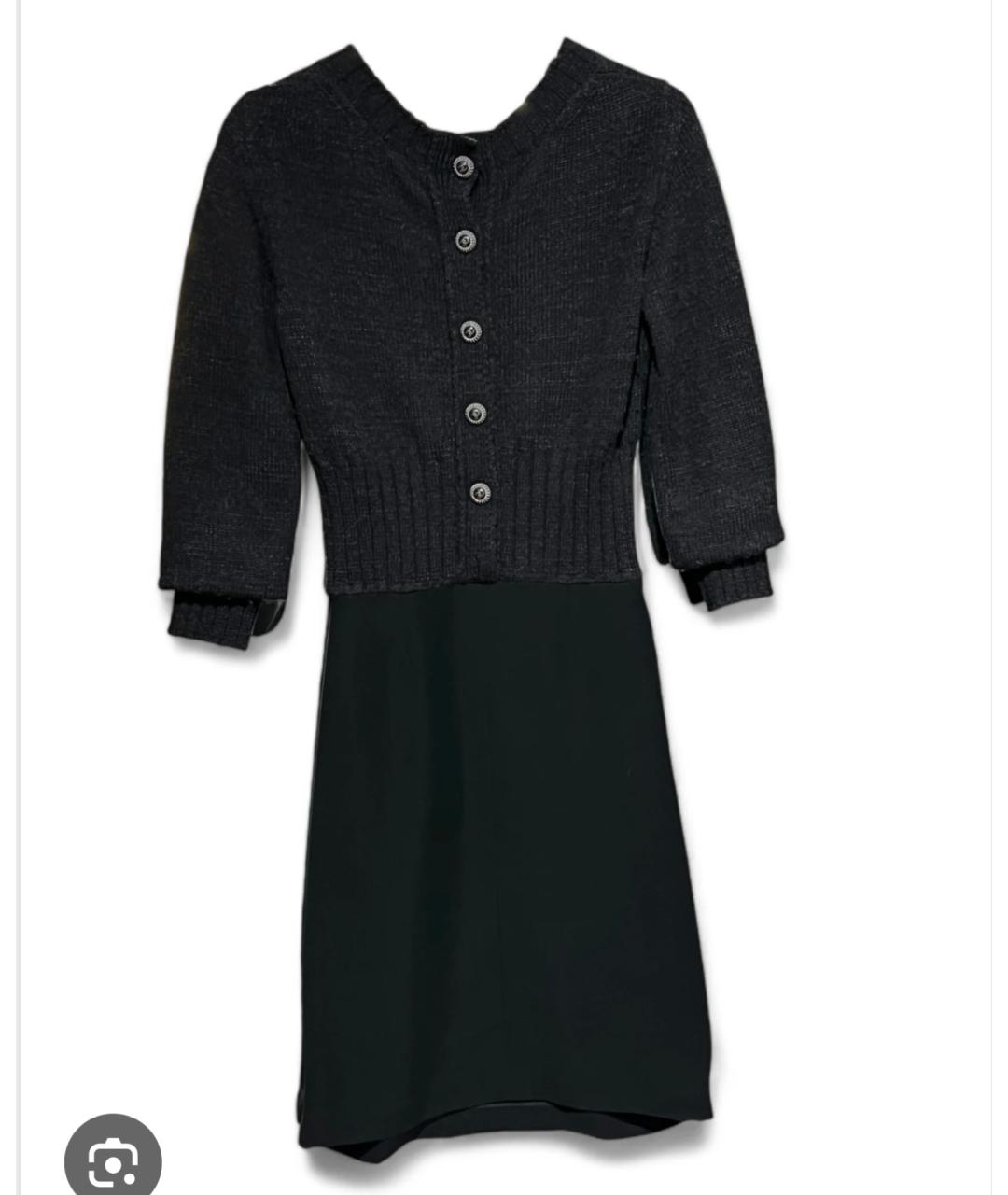 CHANEL Черное кашемировое платье, фото 7