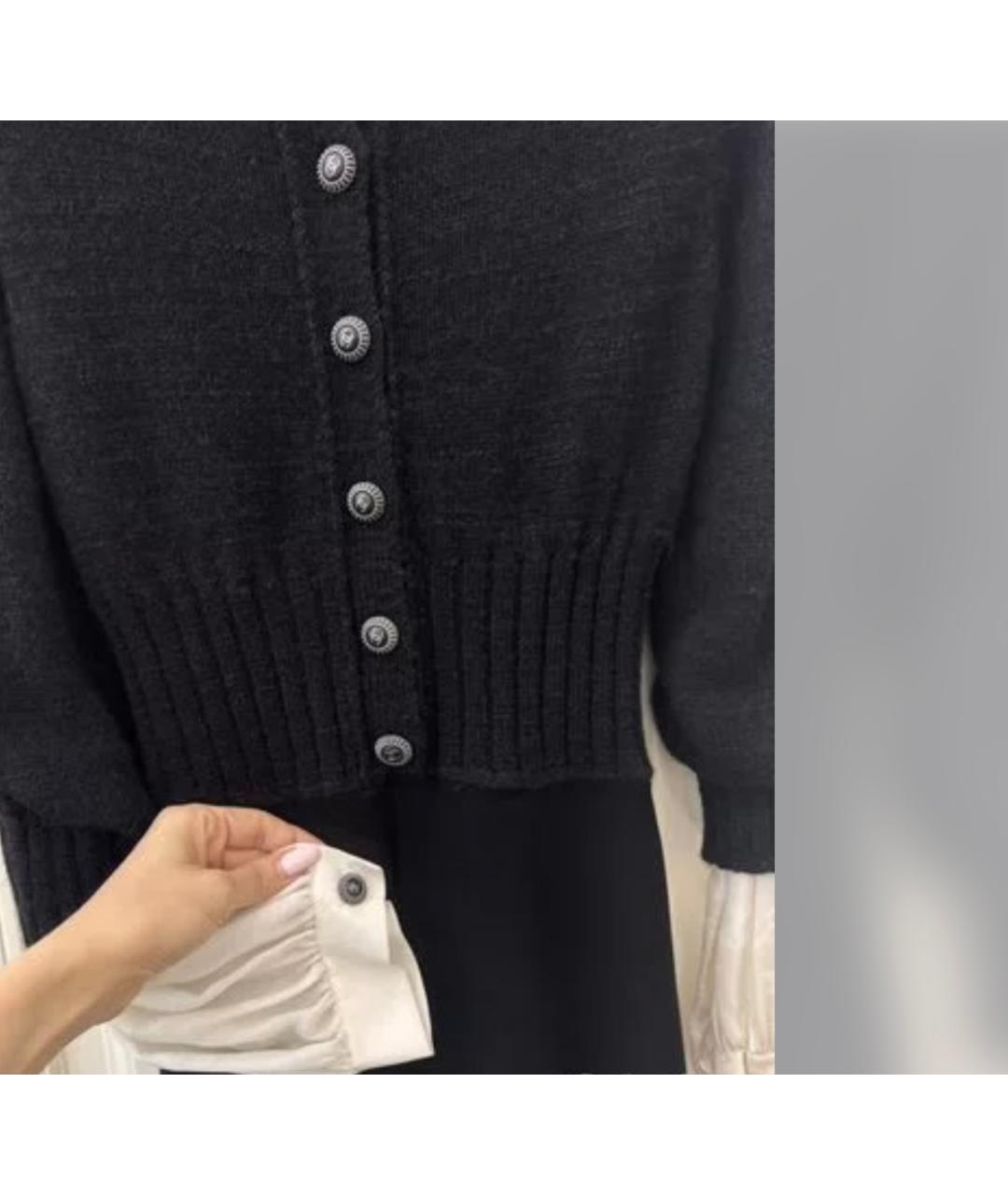 CHANEL Черное кашемировое платье, фото 2