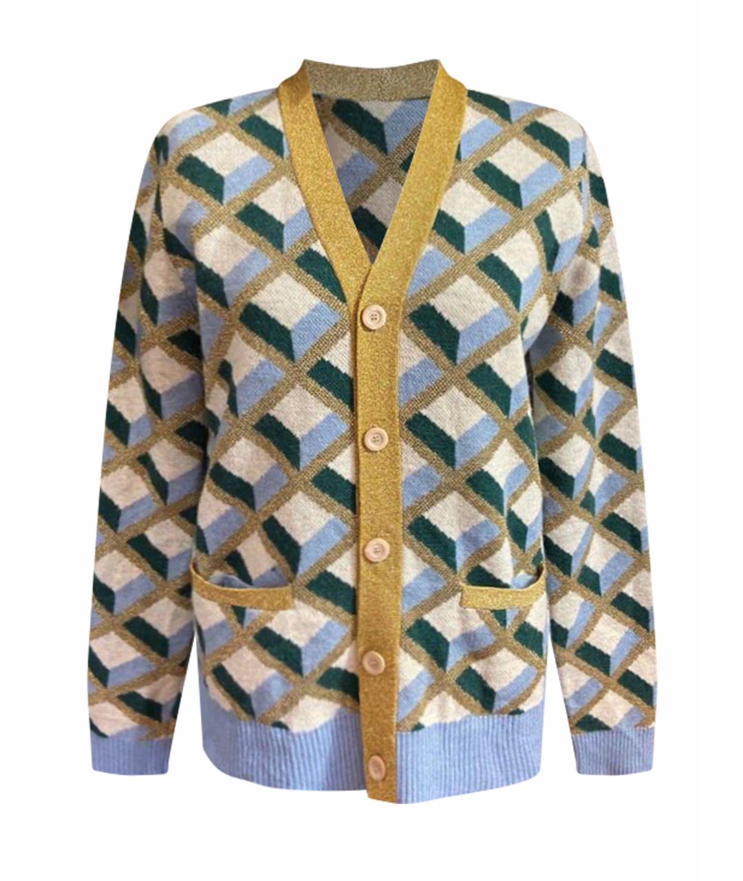 GUCCI Голубой шерстяной кардиган, фото 1