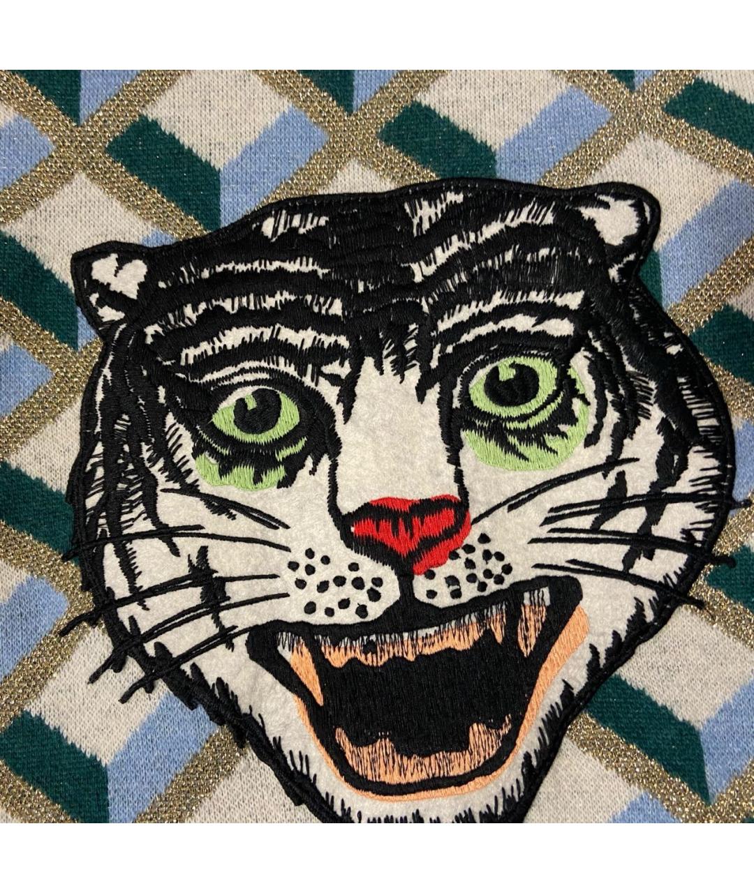 GUCCI Голубой шерстяной кардиган, фото 4