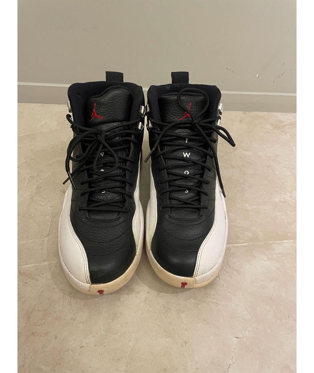 JORDAN Черные кожаные кроссовки, фото 2