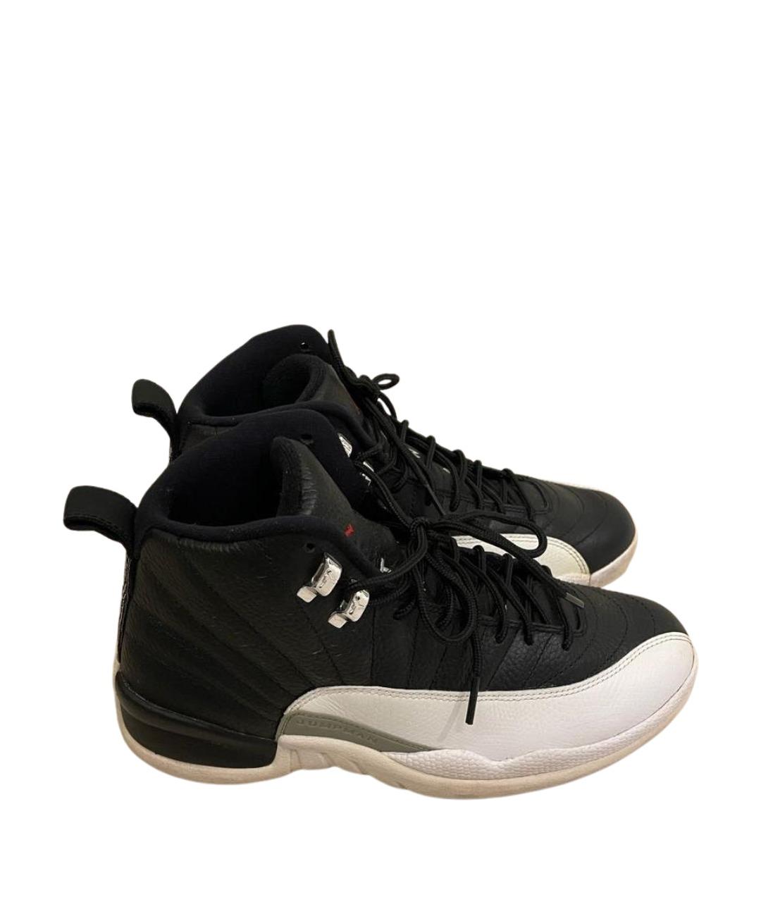 JORDAN Черные кожаные кроссовки, фото 1