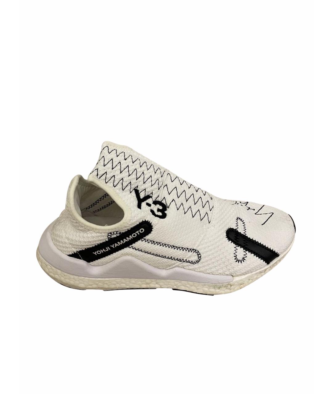 Y-3 Белые текстильные кроссовки, фото 1