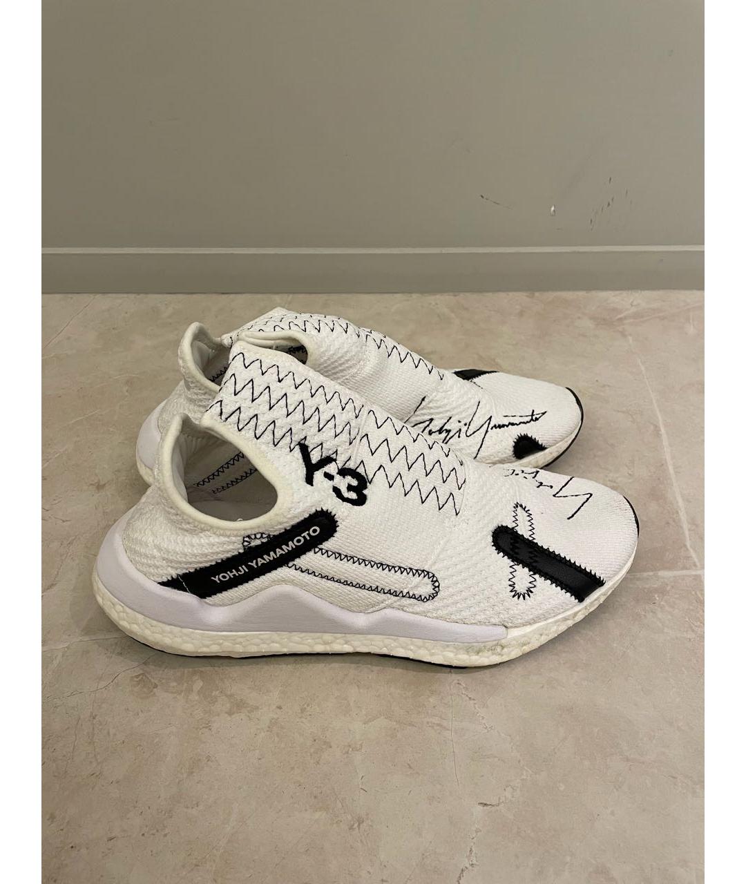 Y-3 Белые текстильные кроссовки, фото 7