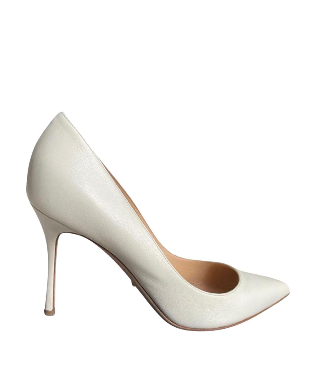 SERGIO ROSSI Белые кожаные туфли, фото 1