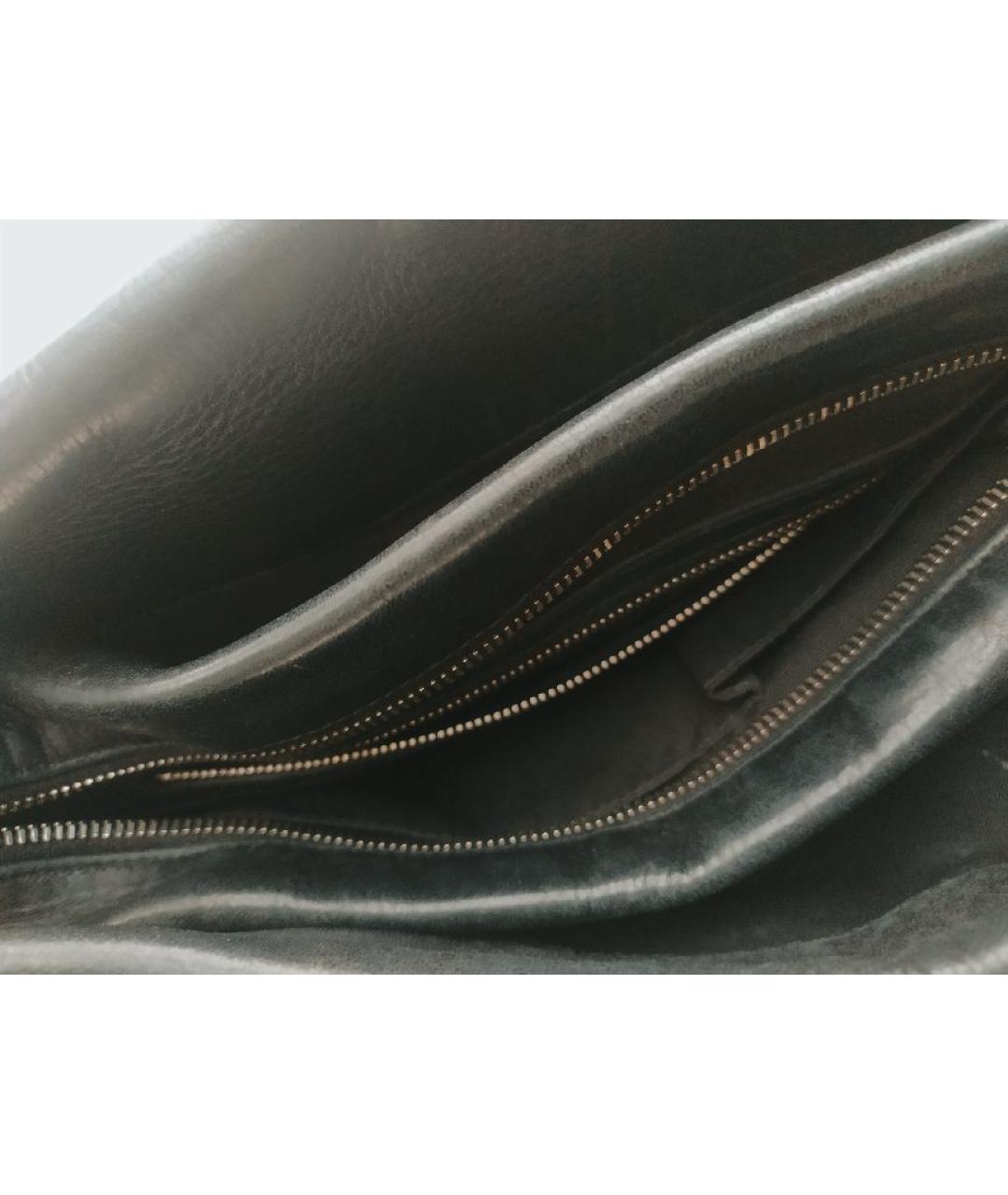 CHRISTIAN DIOR Черная кожаная сумка с короткими ручками, фото 2