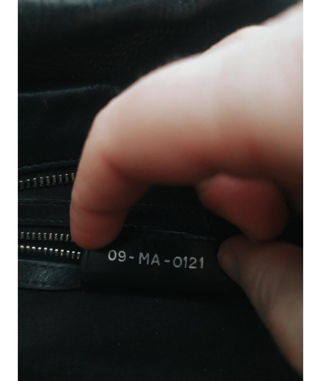 CHRISTIAN DIOR Черная кожаная сумка с короткими ручками, фото 4