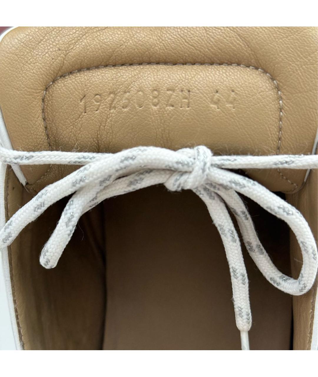 HERMES Белые кожаные низкие кроссовки / кеды, фото 6