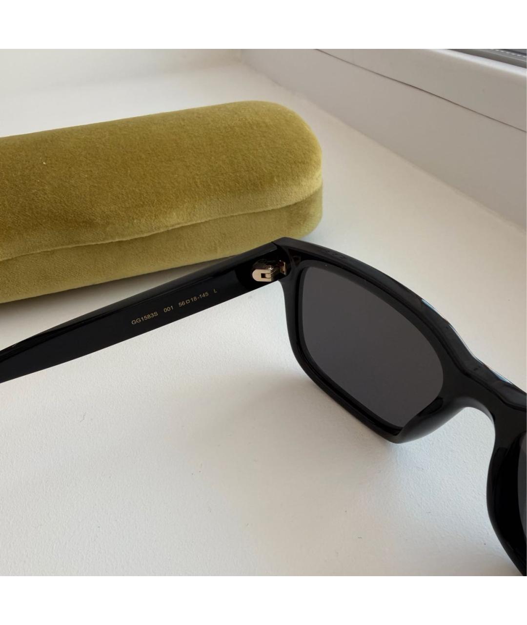 GUCCI Черные пластиковые солнцезащитные очки, фото 7