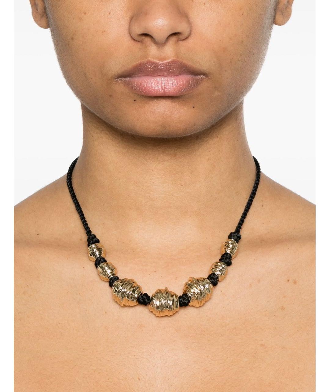 SAINT LAURENT Золотое латунное колье, фото 2