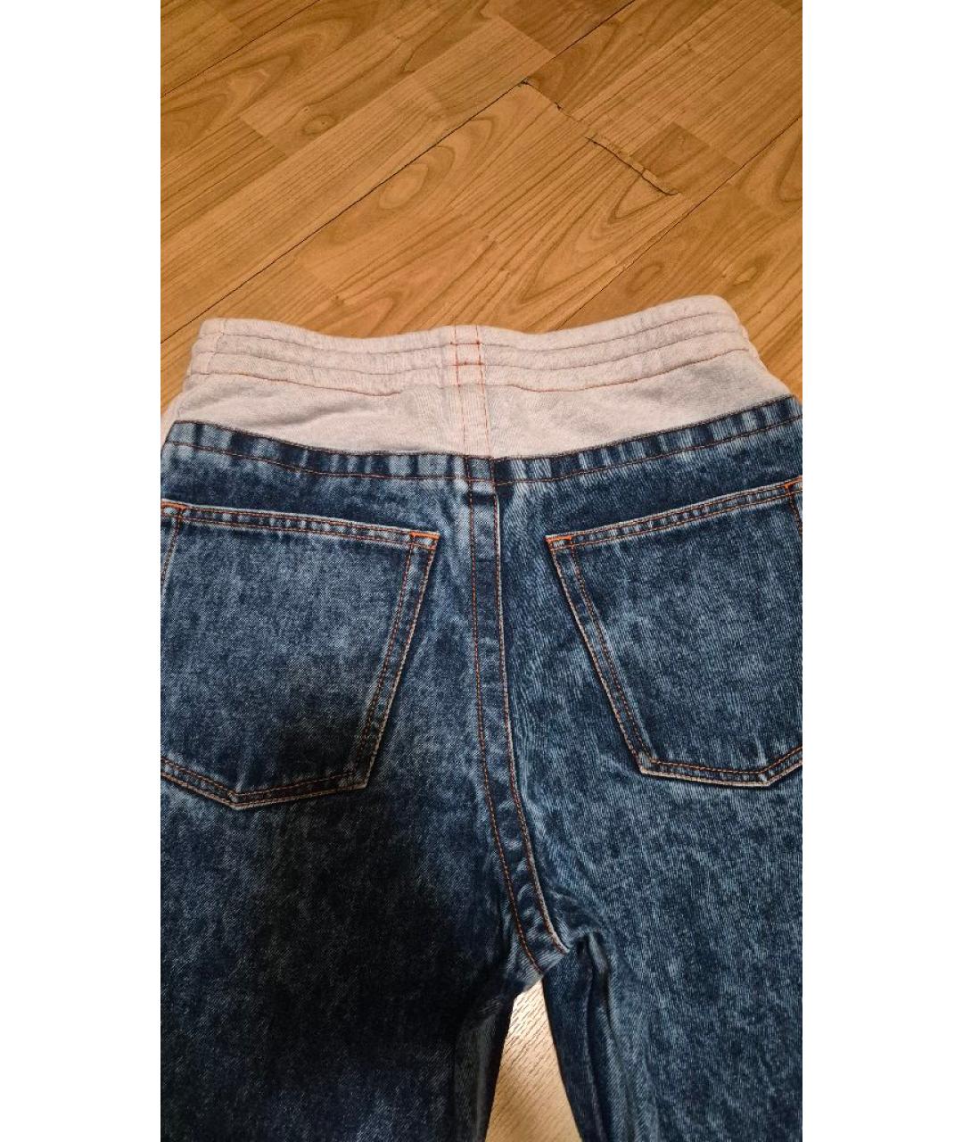 DIESEL Синие хлопковые прямые джинсы, фото 3