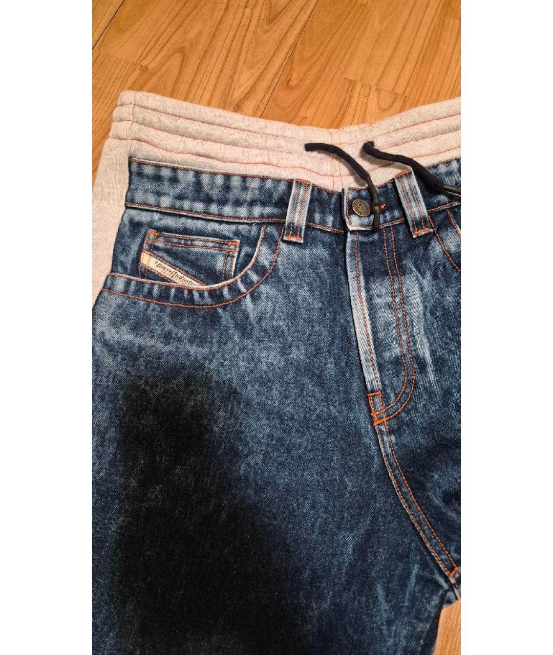 DIESEL Синие хлопковые прямые джинсы, фото 4
