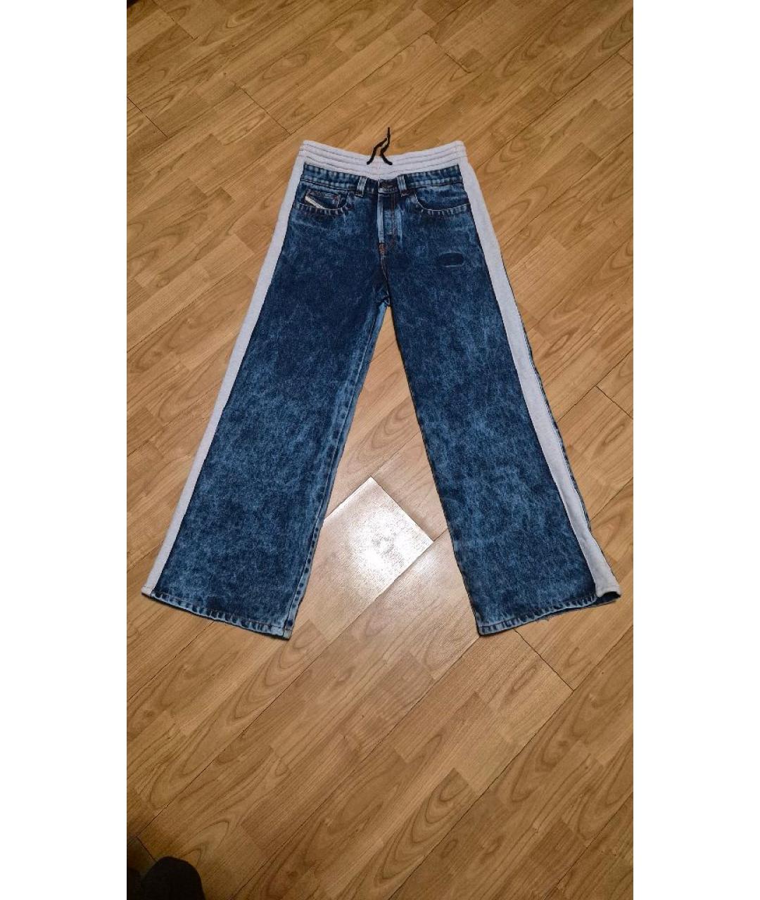 DIESEL Синие хлопковые прямые джинсы, фото 7