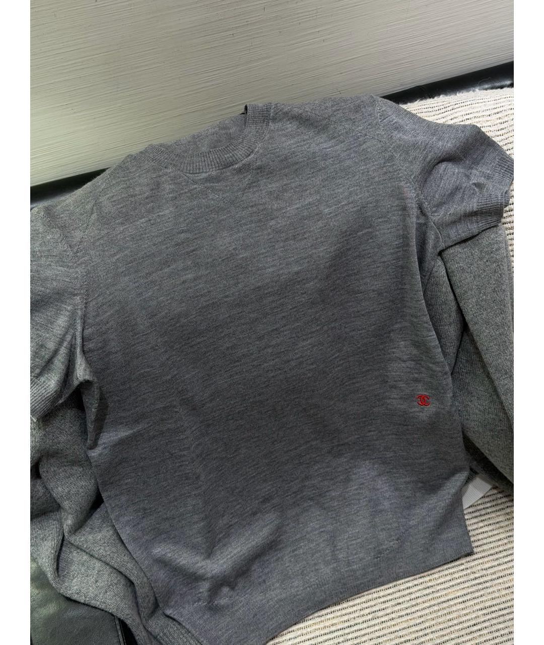 CHANEL Антрацитовая кашемировая футболка, фото 2