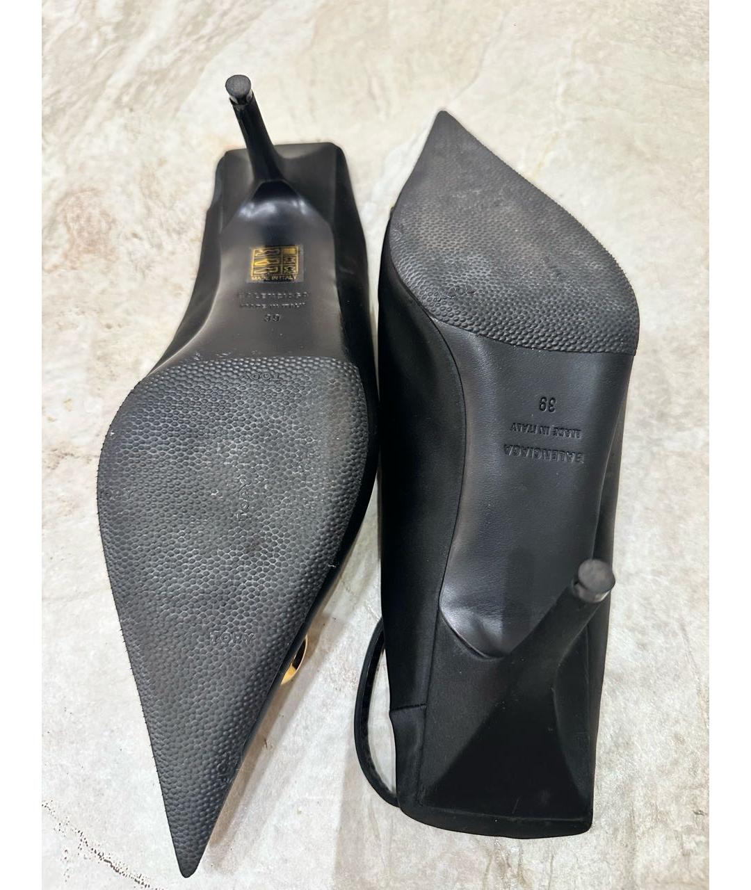 BALENCIAGA Черные текстильные туфли, фото 4