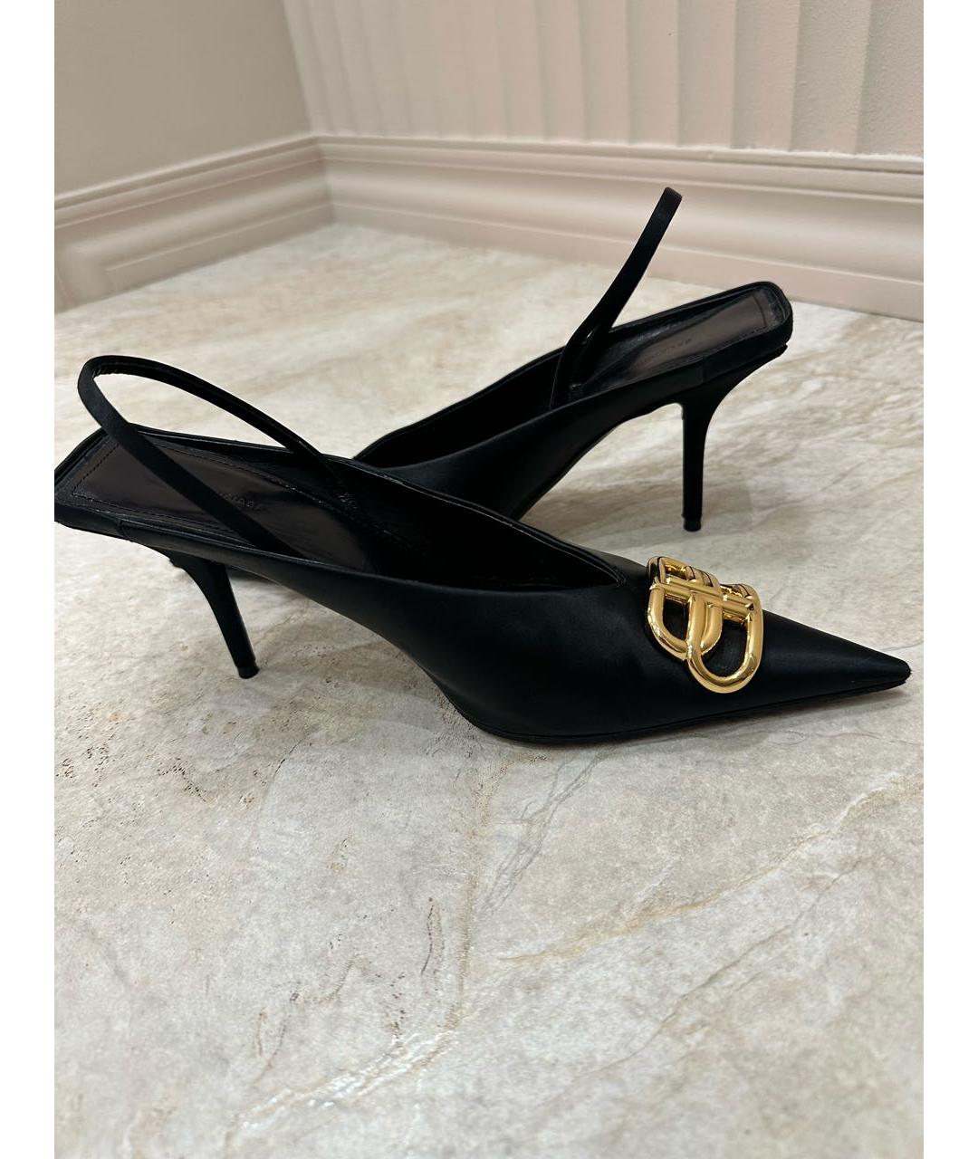 BALENCIAGA Черные текстильные туфли, фото 9