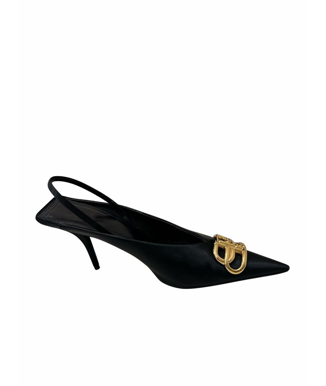 BALENCIAGA Черные текстильные туфли, фото 1