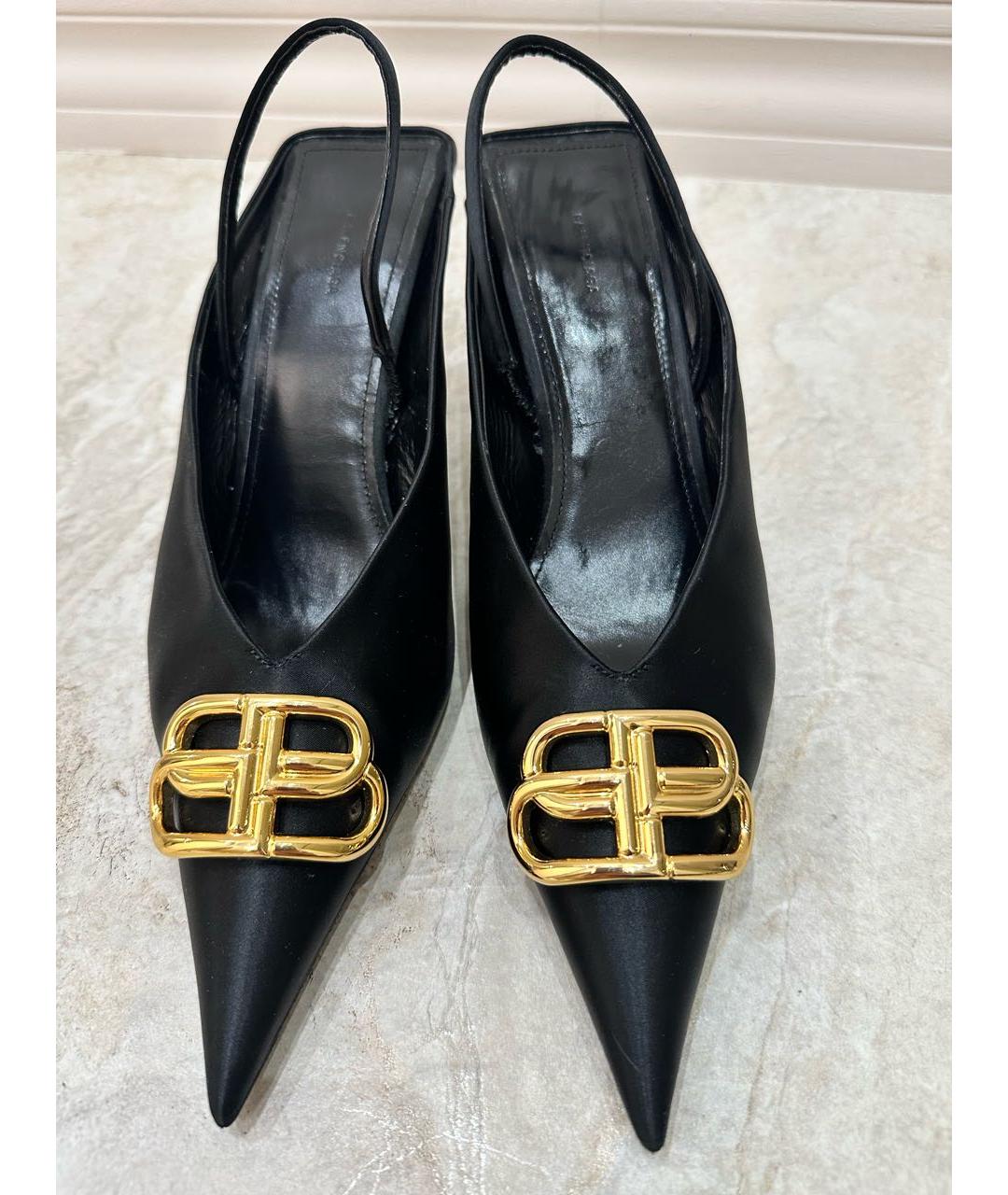 BALENCIAGA Черные текстильные туфли, фото 2