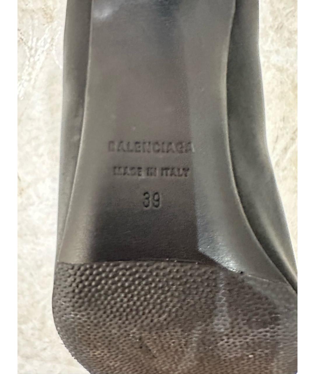BALENCIAGA Черные текстильные туфли, фото 8