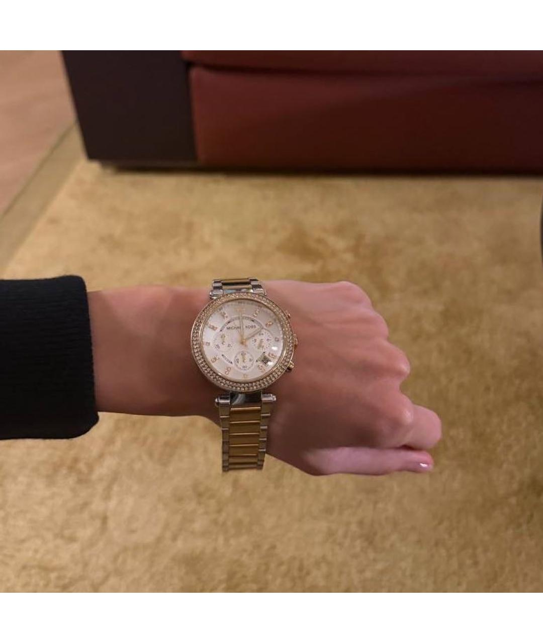 MICHAEL KORS Золотые стальные часы, фото 4